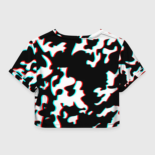 Женский топ Камуфляж глитч / 3D-принт – фото 2