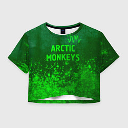 Женский топ Arctic Monkeys - green gradient посередине