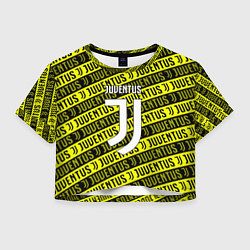 Футболка 3D укороченная женская Juventus pattern fc, цвет: 3D-принт