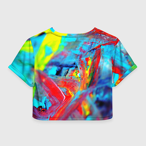Женский топ Абстрактные краски неон / 3D-принт – фото 2