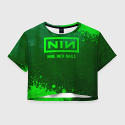 Женский топ Nine Inch Nails - green gradient