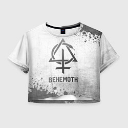 Футболка 3D укороченная женская Behemoth - white gradient, цвет: 3D-принт