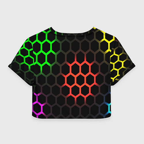 Женский топ Hexagon neon / 3D-принт – фото 2