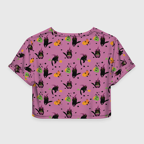 Женский топ Хэллоуин и кот ведьмы / 3D-принт – фото 2