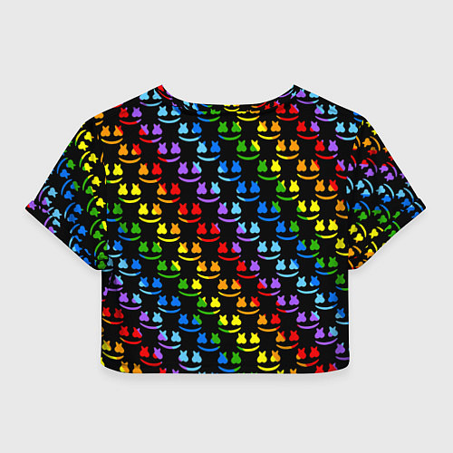 Женский топ Marshmello pattern neon / 3D-принт – фото 2