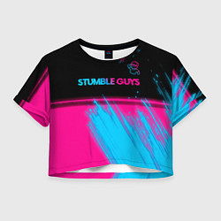 Женский топ Stumble Guys - neon gradient посередине