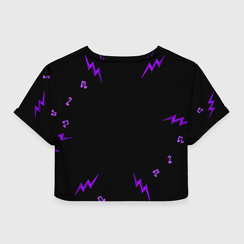 Женский топ Thirty Seconds to Mars неоновый череп / 3D-принт – фото 2