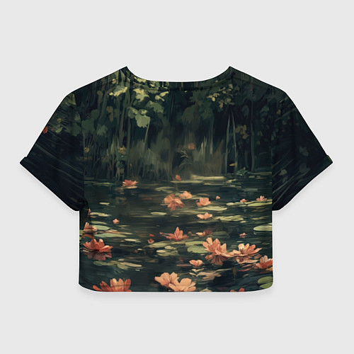 Женский топ Выдра в лесном пруду / 3D-принт – фото 2