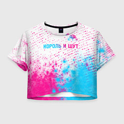 Женский топ Король и Шут neon gradient style посередине