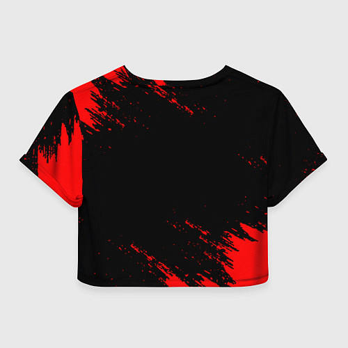 Женский топ Quake красные краски / 3D-принт – фото 2
