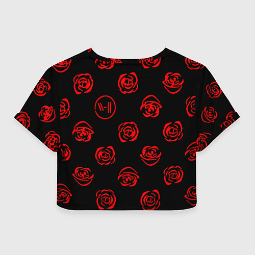 Женский топ Twenty one pilots rose pattern / 3D-принт – фото 2