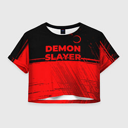 Женский топ Demon Slayer - red gradient посередине