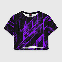 Женский топ Purple stripes on a black background