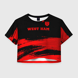 Женский топ West Ham - red gradient посередине