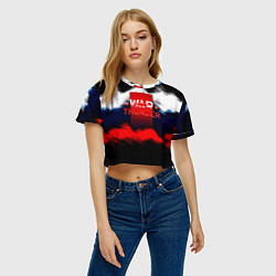Футболка 3D укороченная женская Wartunder Russia краски, цвет: 3D-принт — фото 2