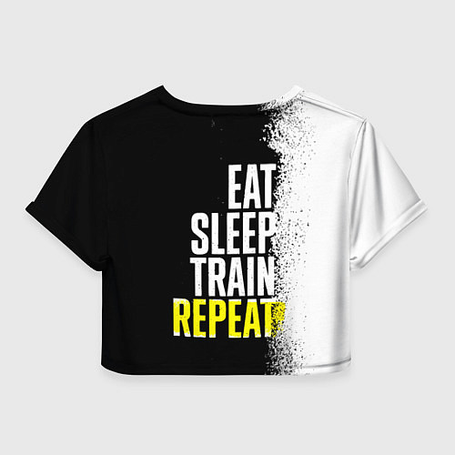 Женский топ Eat sleep train repeat / 3D-принт – фото 2