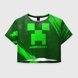 Женский топ Minecraft - green gradient