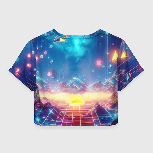 Женский топ Funny Pikachu - vaporwave / 3D-принт – фото 2