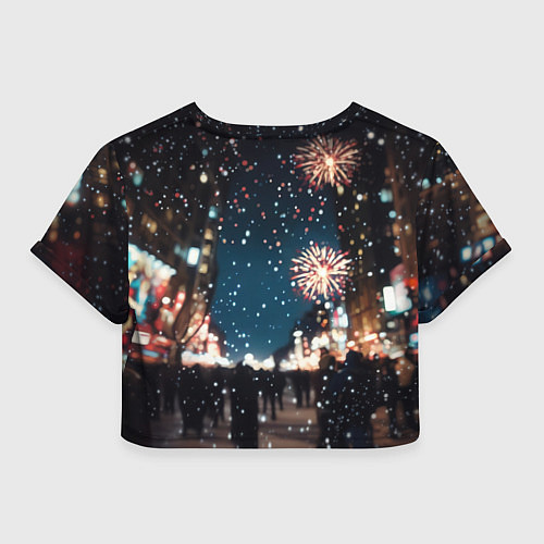 Женский топ Человек-паук и новогодний салют / 3D-принт – фото 2