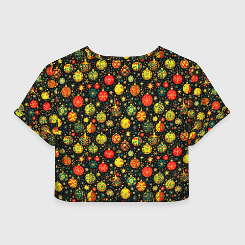 Женский топ Новогодние елочные шары / 3D-принт – фото 2