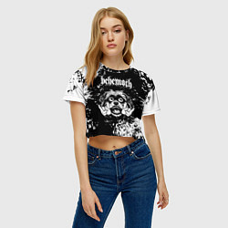 Футболка 3D укороченная женская Behemoth рок пес, цвет: 3D-принт — фото 2