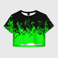 Женский топ Абстрактный зеленый огонь