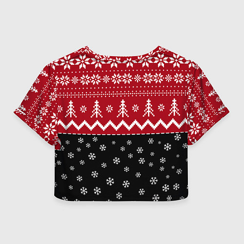 Женский топ Дэдпул новогодний узор / 3D-принт – фото 2