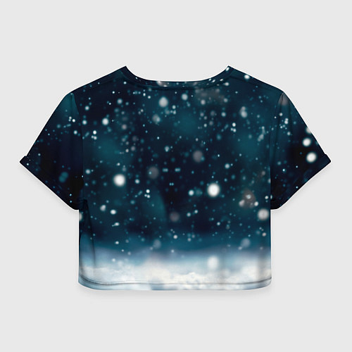 Женский топ Милый кролик - первый снег / 3D-принт – фото 2