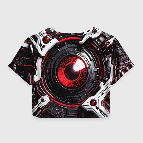 Женский топ Красная сфера киберпанк / 3D-принт – фото 2