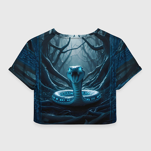 Женский топ Цифровая змея / 3D-принт – фото 2