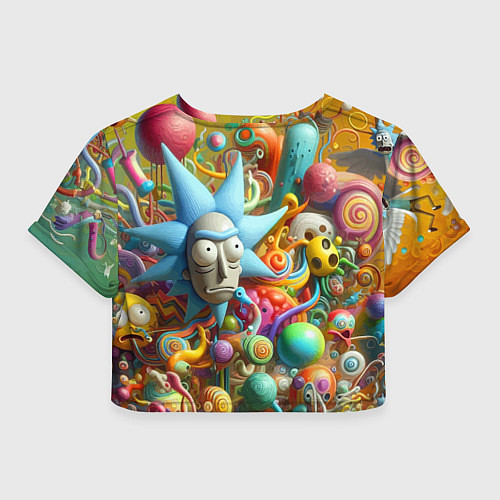 Женский топ Рик Санчес - абстракция / 3D-принт – фото 2