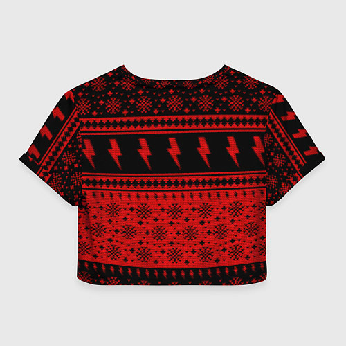 Женский топ ACDC christmas sweater / 3D-принт – фото 2