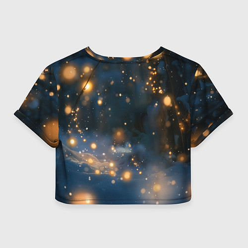 Женский топ Лисичка в лесу огней / 3D-принт – фото 2