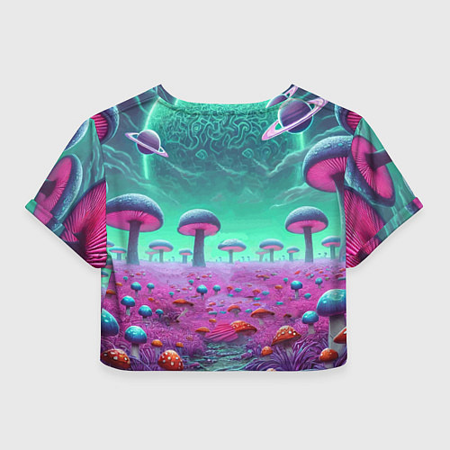 Женский топ Рик и Морту на сказочной грибной планете - нейроар / 3D-принт – фото 2