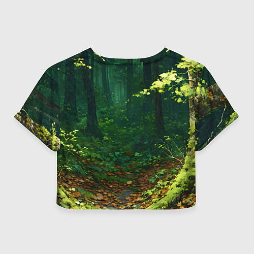 Женский топ Зелёный летний лес / 3D-принт – фото 2