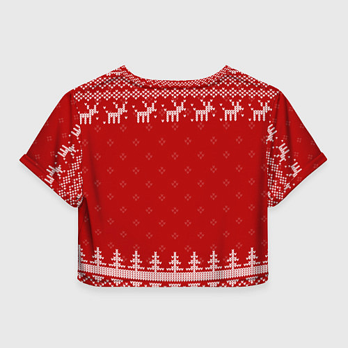 Женский топ Новогодний Roma с оленями / 3D-принт – фото 2