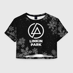 Футболка 3D укороченная женская Снежный Linkin Park, цвет: 3D-принт