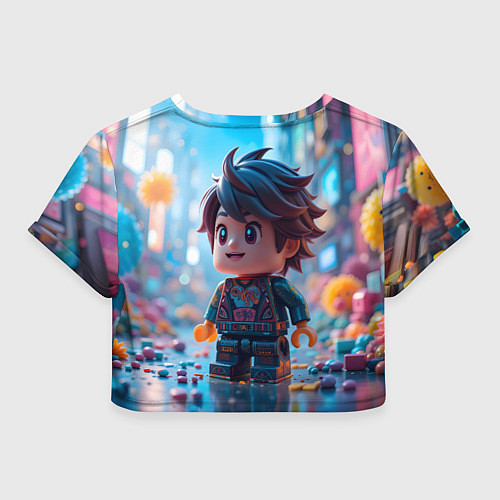 Женский топ Человечек из лего / 3D-принт – фото 2
