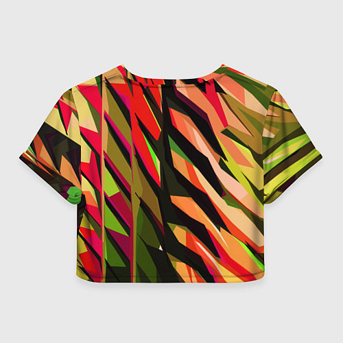 Женский топ Красно-чёрная абстракция / 3D-принт – фото 2