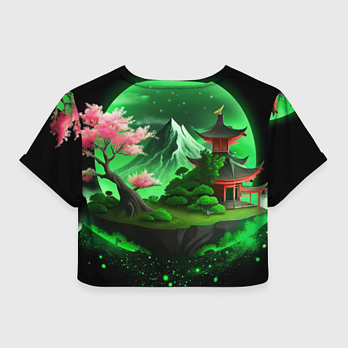 Женский топ Green nature Japan / 3D-принт – фото 2