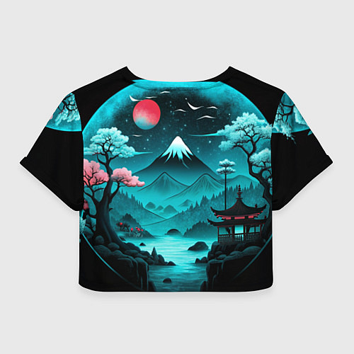 Женский топ Коллаж из природы Японии / 3D-принт – фото 2