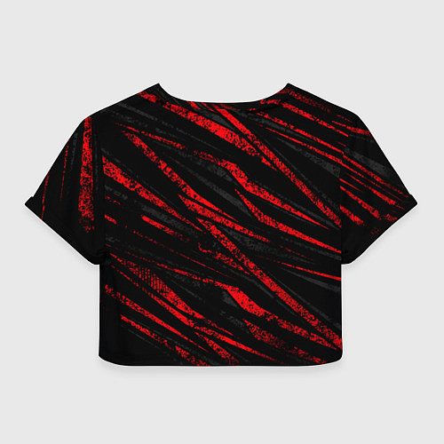 Женский топ N7 - красный камуфляж / 3D-принт – фото 2