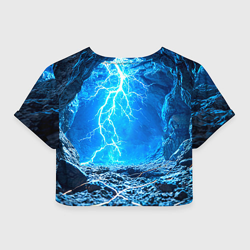 Женский топ Акула и разряд молнии / 3D-принт – фото 2