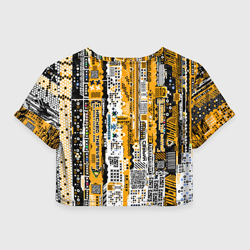 Женский топ Cyberpunk pattern yellow / 3D-принт – фото 2