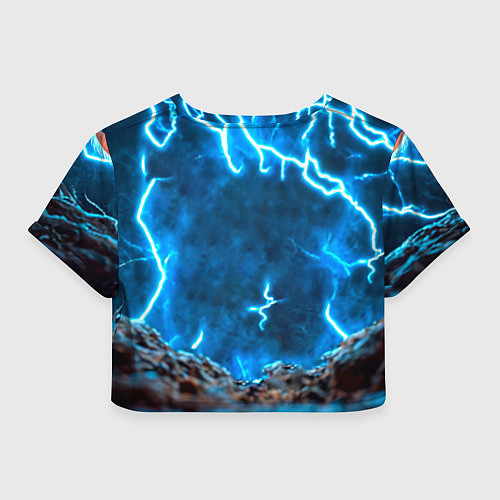 Женский топ Свинья и разряды молний / 3D-принт – фото 2