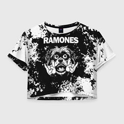 Женский топ Ramones рок пес