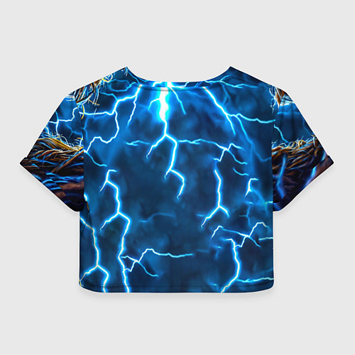 Женский топ Ленивец в разрядах молний / 3D-принт – фото 2