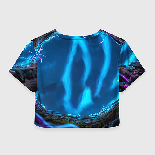 Женский топ Опоссум в синей туманности / 3D-принт – фото 2