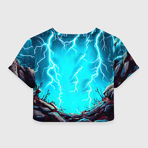 Женский топ Корова в разрядах молнии / 3D-принт – фото 2