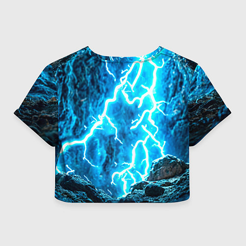 Женский топ Волк в разрядах молнии / 3D-принт – фото 2